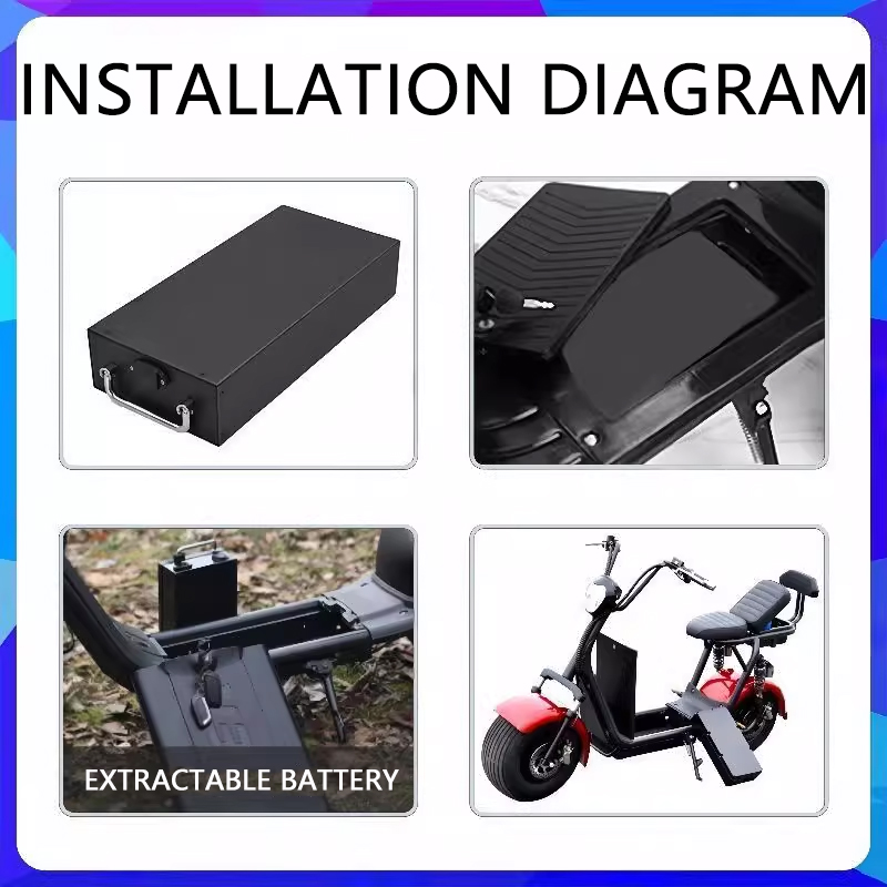 New 60V 30Ah 40Ah 10Ah Electri - огляд і ціна 60V 50Ah Electric Scooter Battery